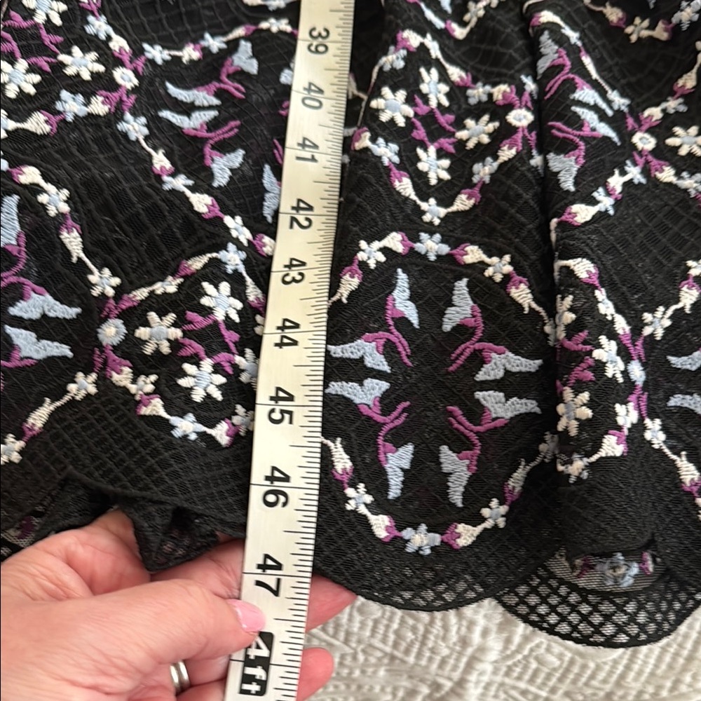 Sandro Paris Black and Multi colored Ruffled Tiered Maxi Dress - Picture 12 of 15